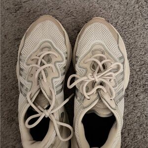 Adidas Ozweego Off-White and Light Gray Sneakers